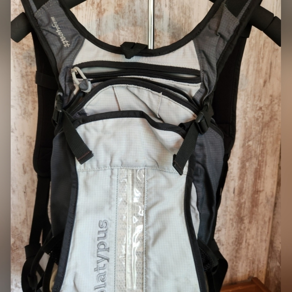 Gray and Black Hydration Backpack